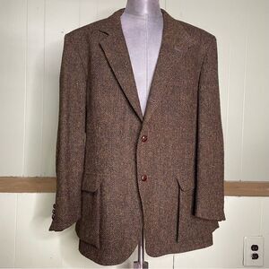 Orvis Harris Tweed Elbow Patch Hunting Norfolk Jacket 46R